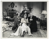 Lot of Five 10 x 8 Glossy Photos From The Three Stooges 1942 Film What's the Matador? and the 1944 Films Idle Roomers & Gents Without Cents -- Very Good Condition